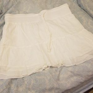 Mossimo white tiered linen skirt